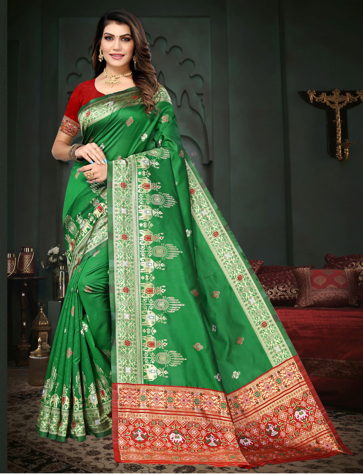 Dhruvi Bandhani Patola Printed Wedding Sarees Catalog
